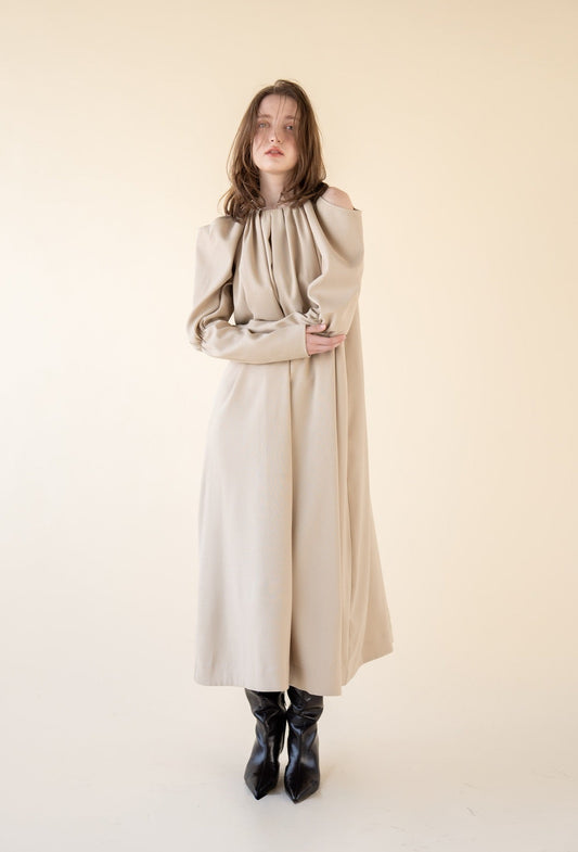 long drape one-piece