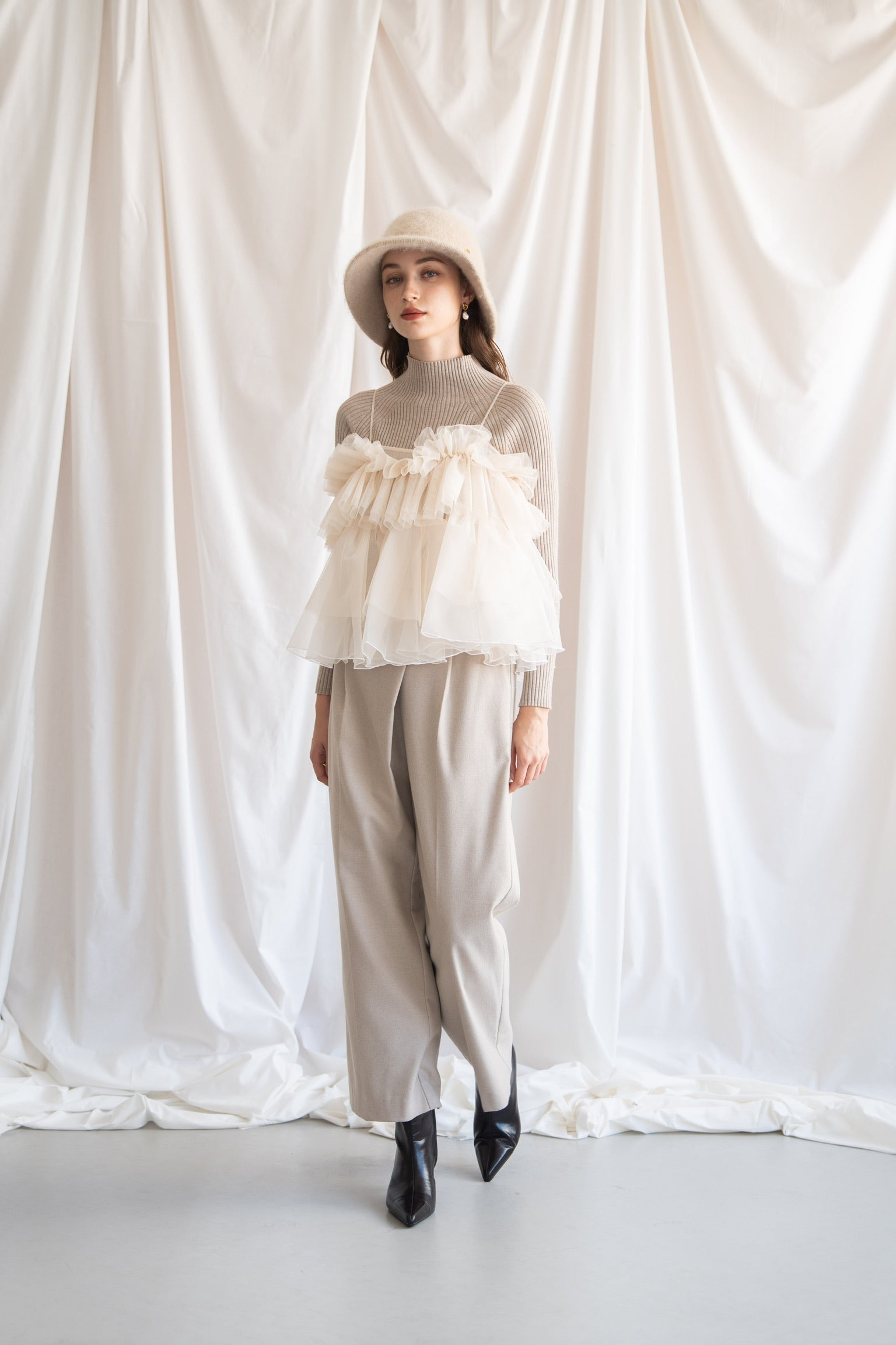 トップス poppy PEPLUM TULLE BUSTIER peplum tulle bustier – Acka online store