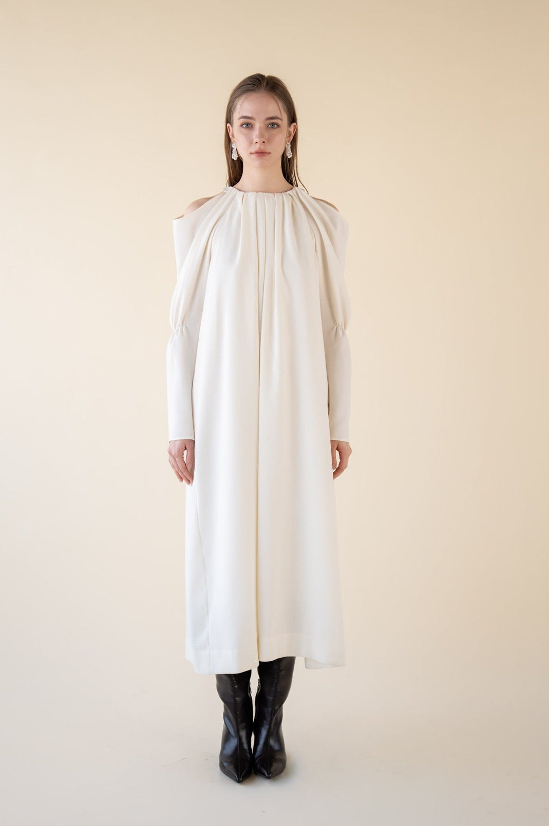 long drape one-piece