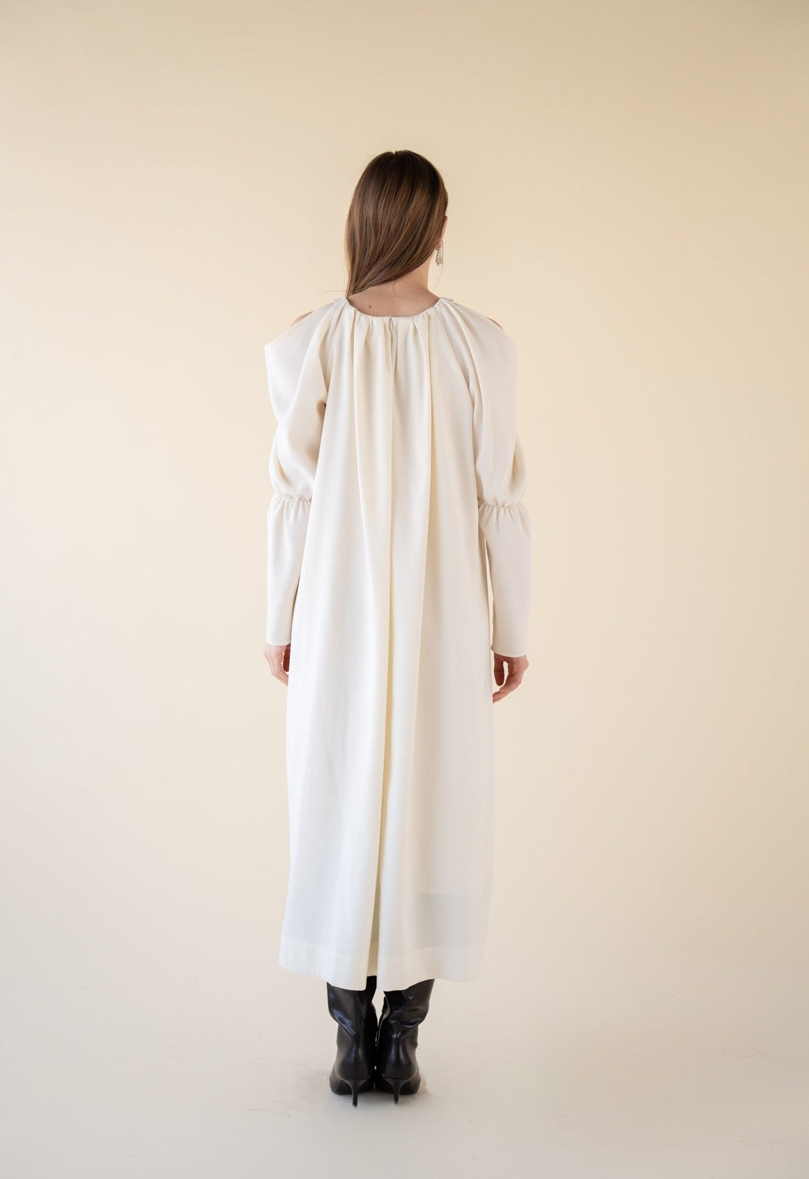 long drape one-piece