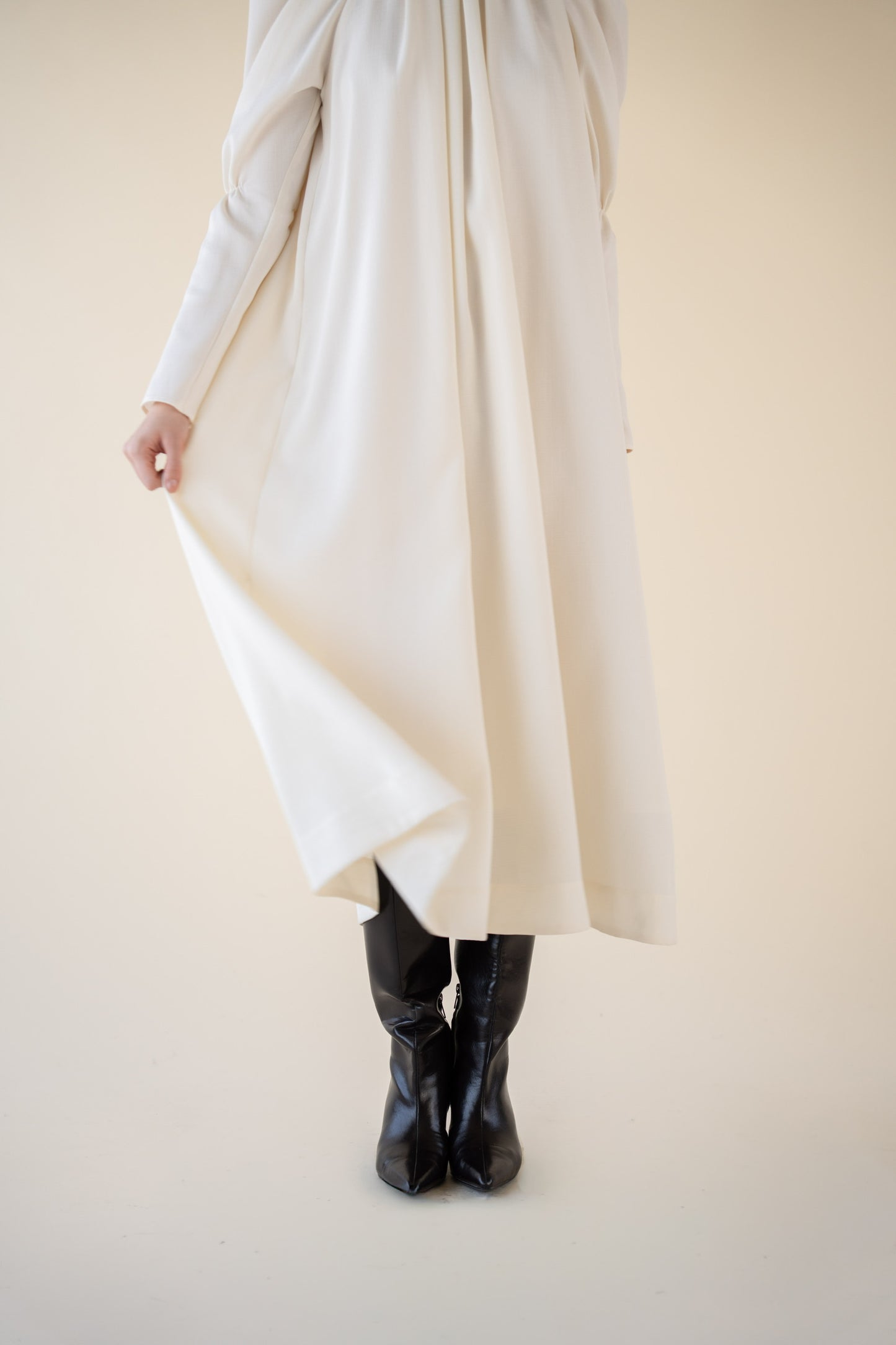 long drape one-piece