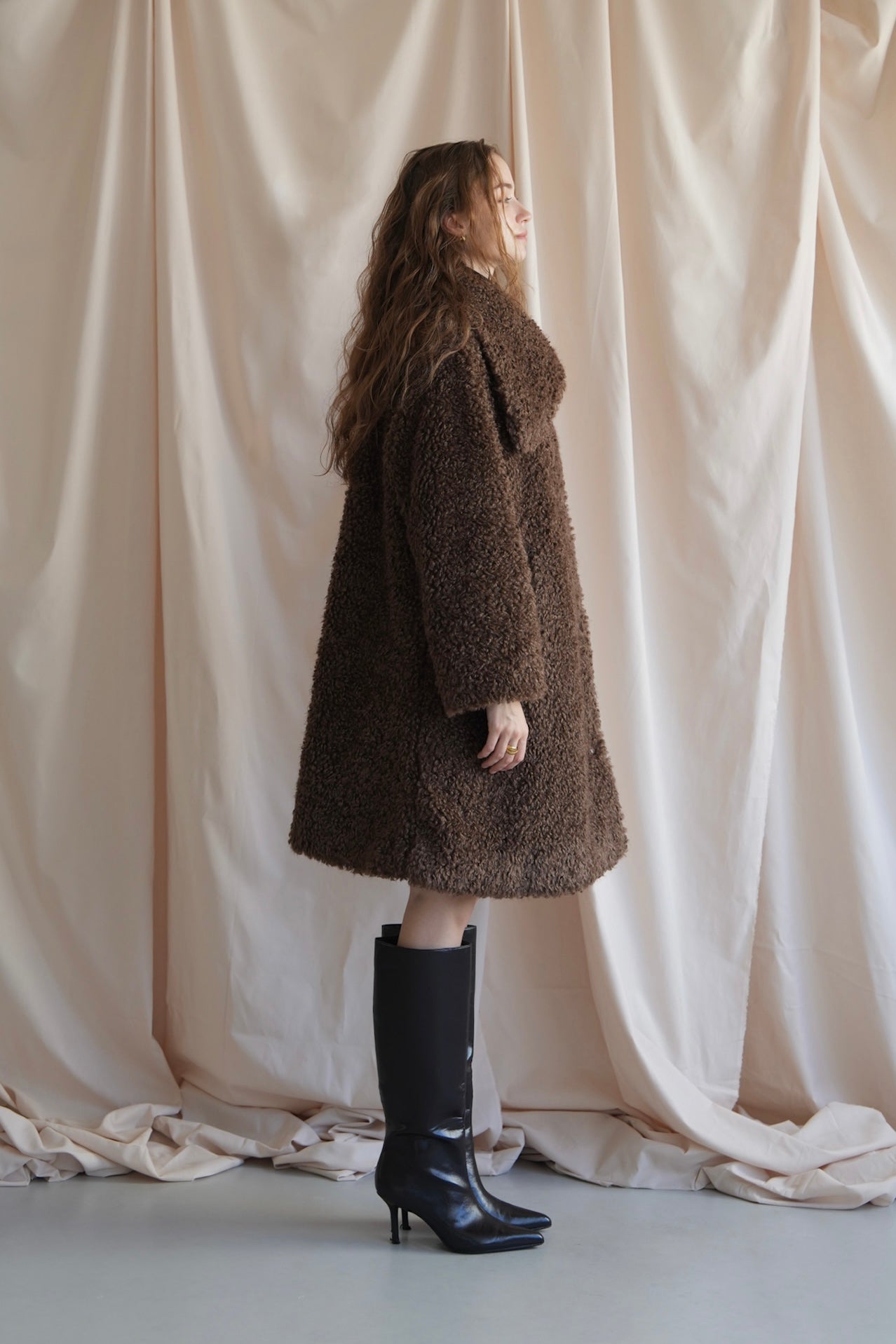 layered collar boa coat – Acka online store