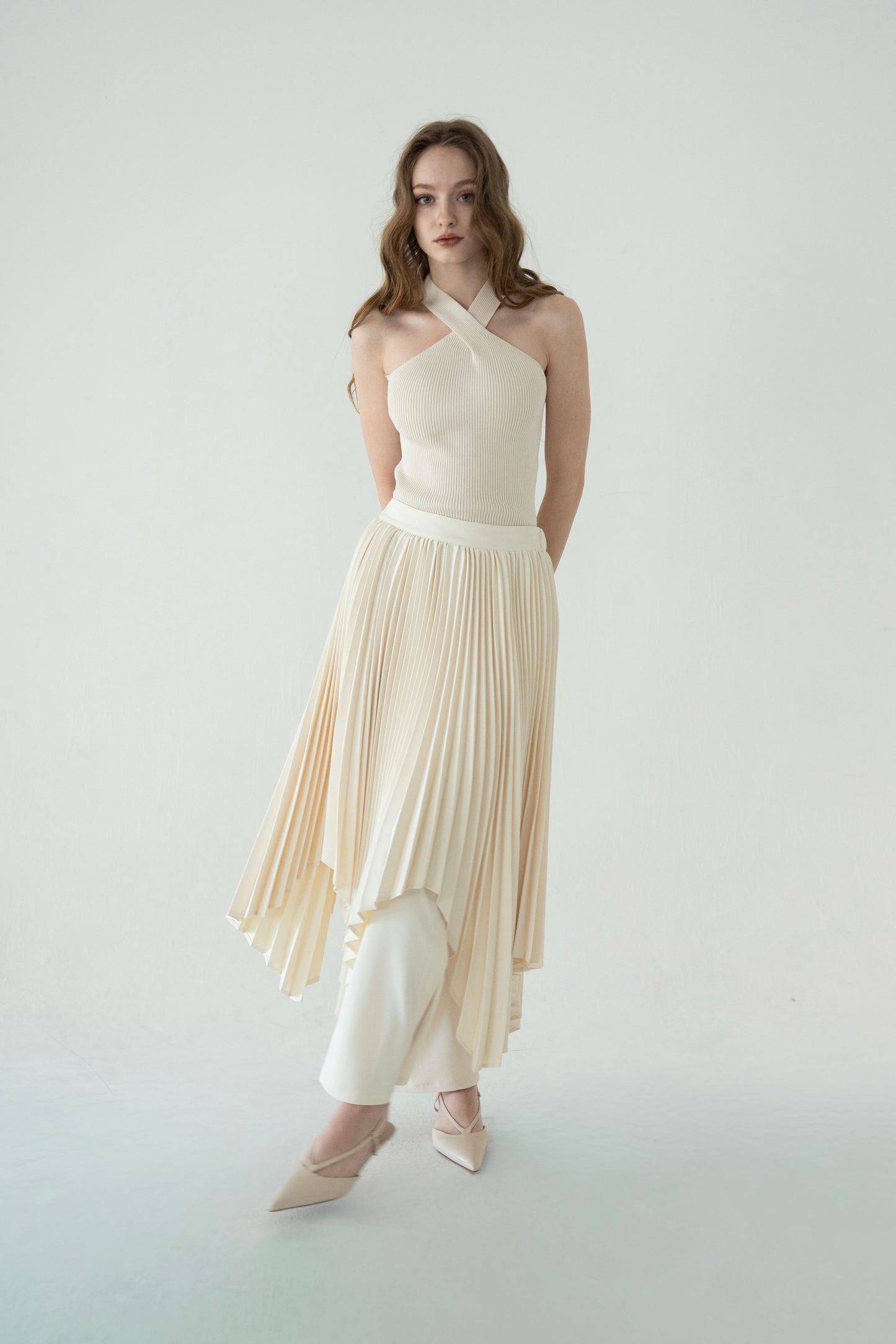 soft pleats skirt