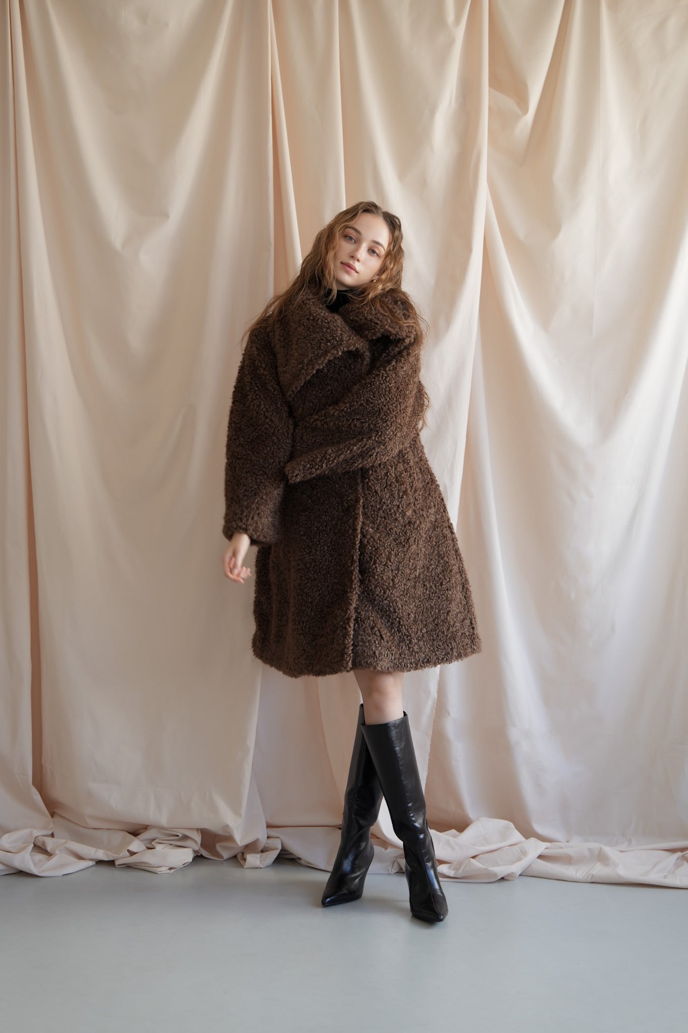 新品未使用　acka layered collar boa coat ボアコート layered collar boa coat – Acka online store