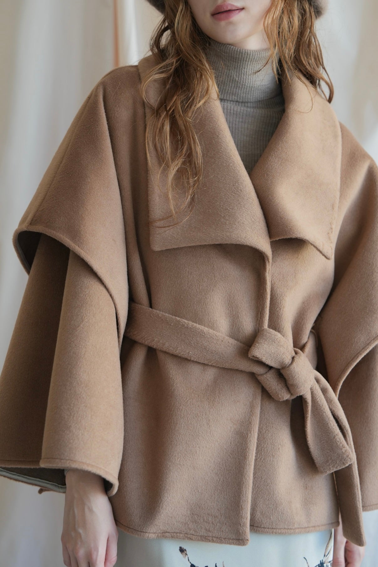 flare cape coat