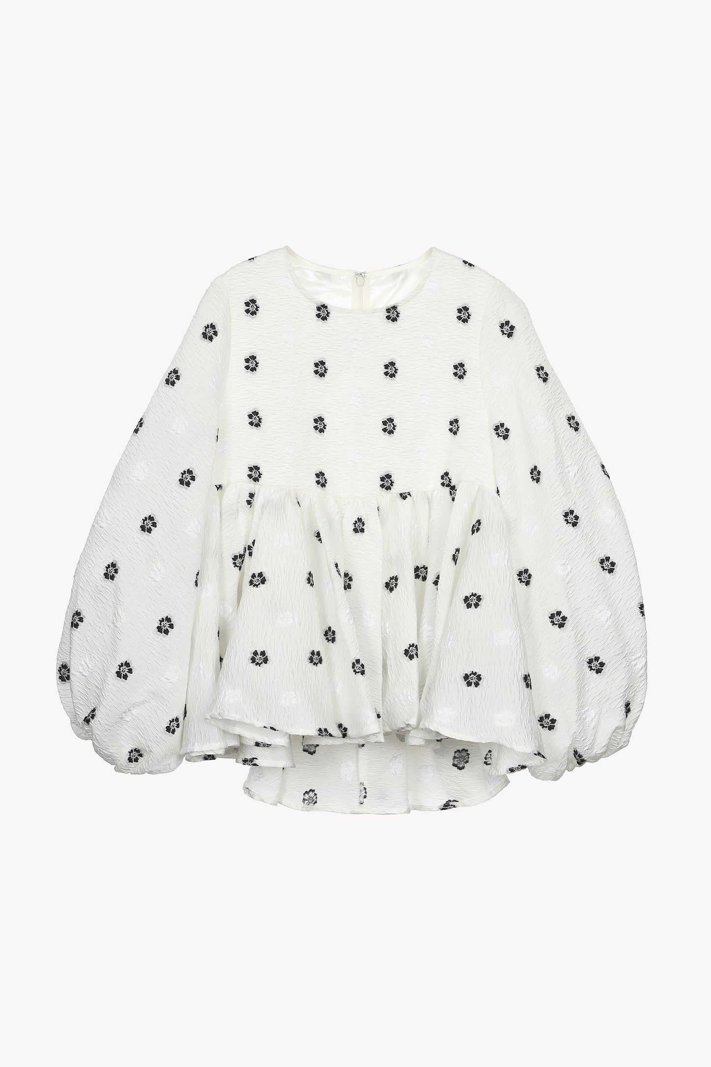 flower jacquard blouse