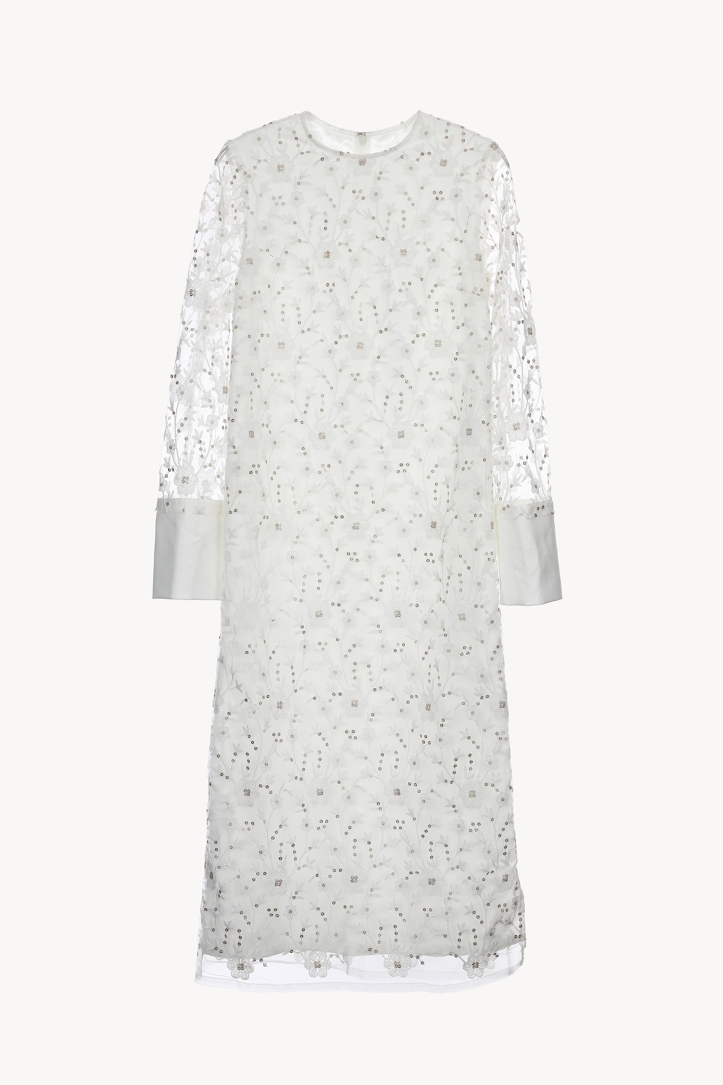 lace motif long dress