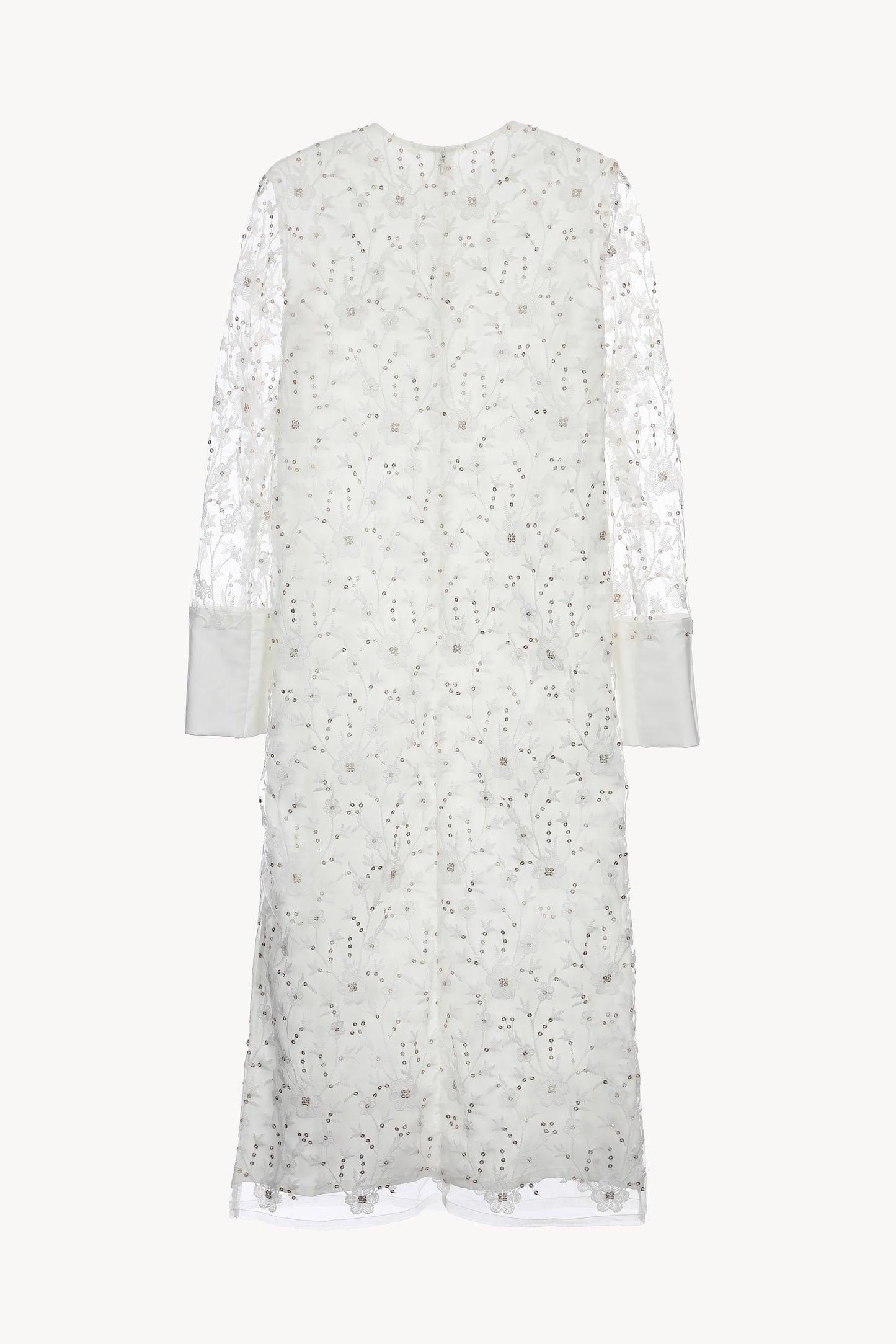 lace motif long dress