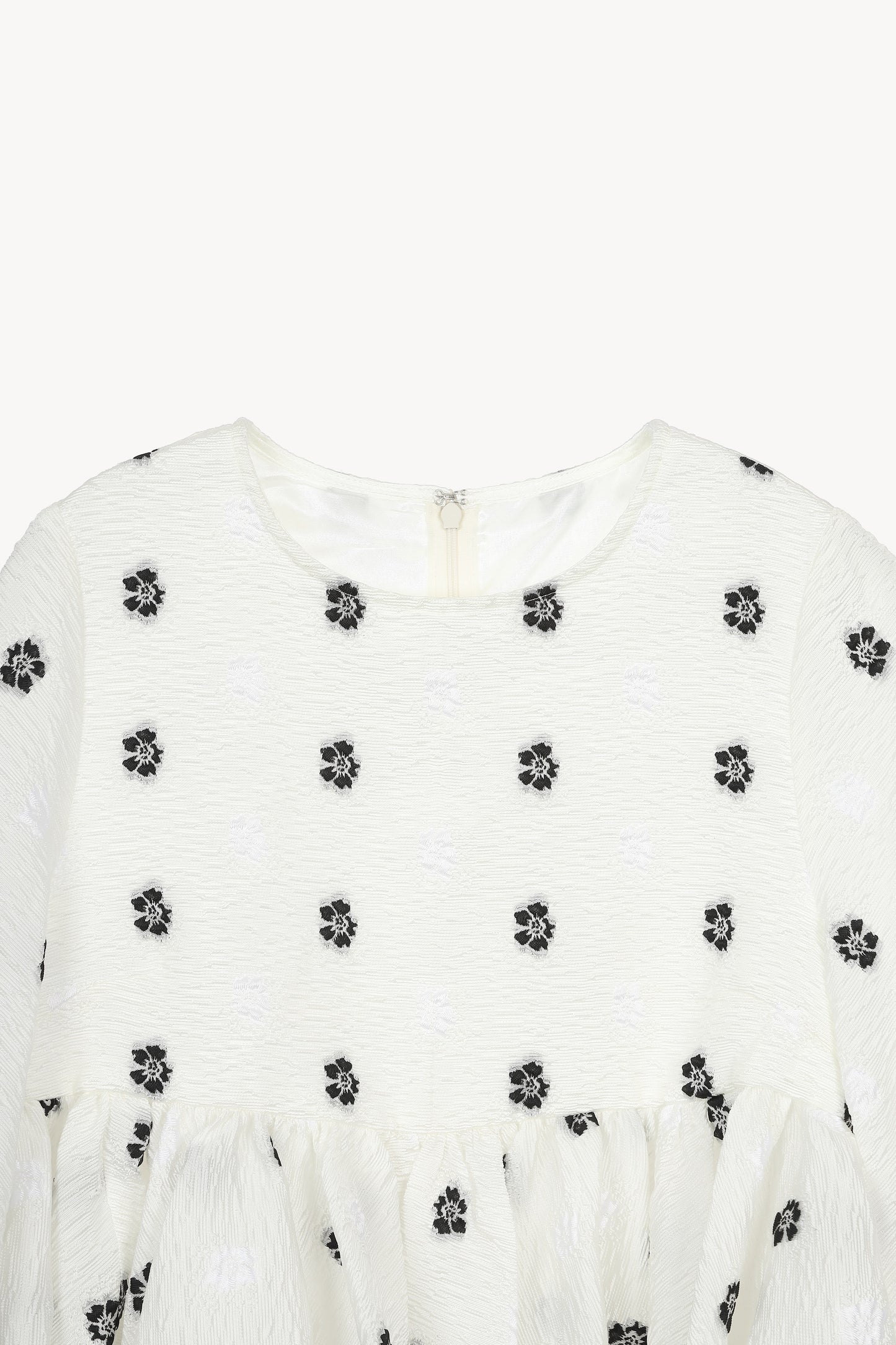 flower jacquard blouse