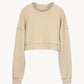 bijou neck cropped sweat