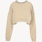 bijou neck cropped sweat