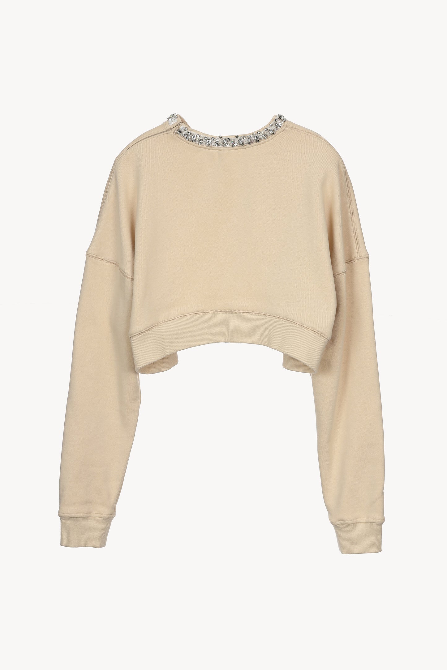 bijou neck cropped sweat