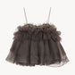 peplum tulle bustier