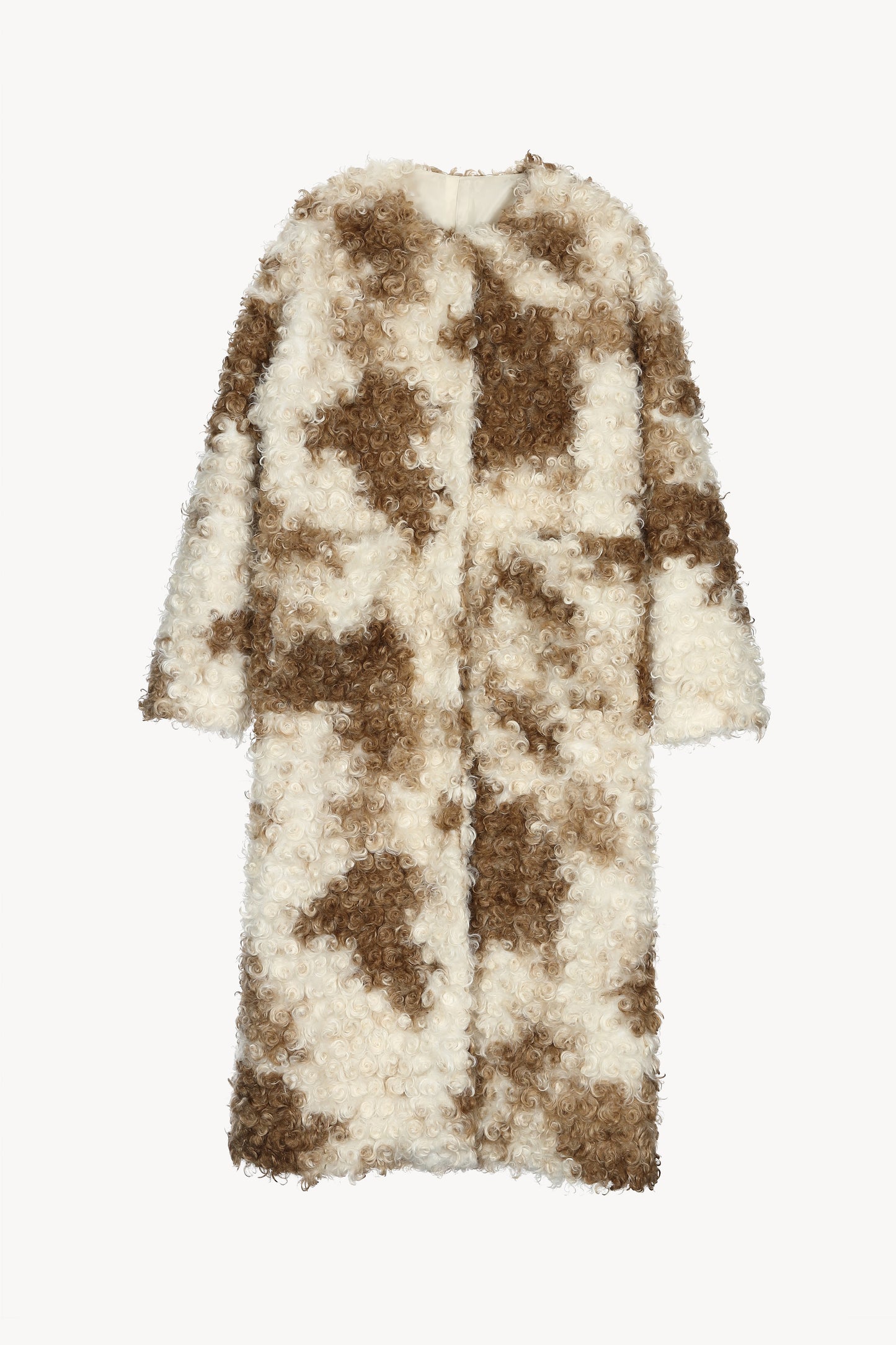 curly mix fur coat