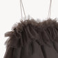 peplum tulle bustier