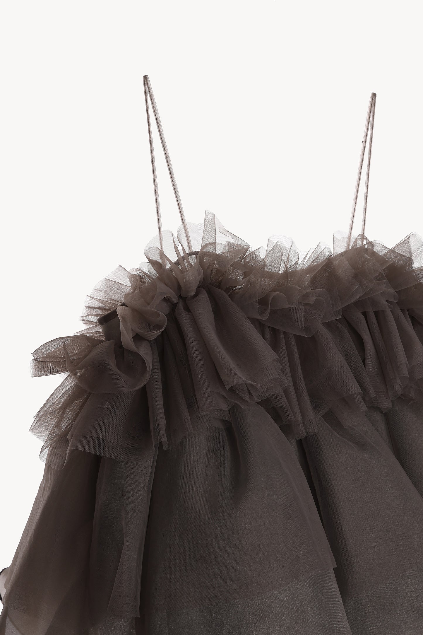 peplum tulle bustier