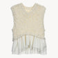 frill hand knit vest
