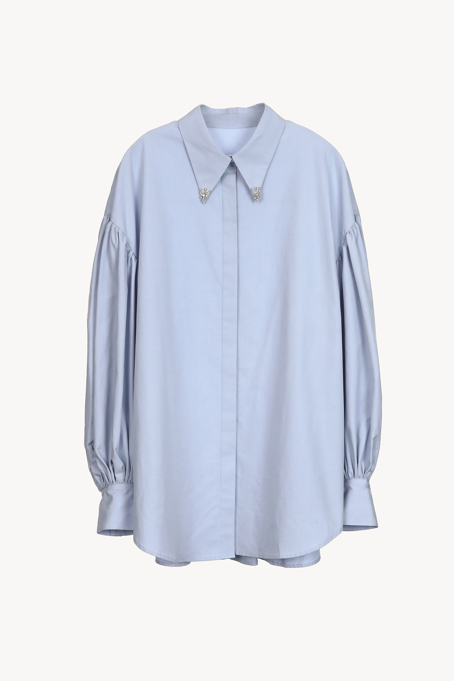 bijou collar volume shirt