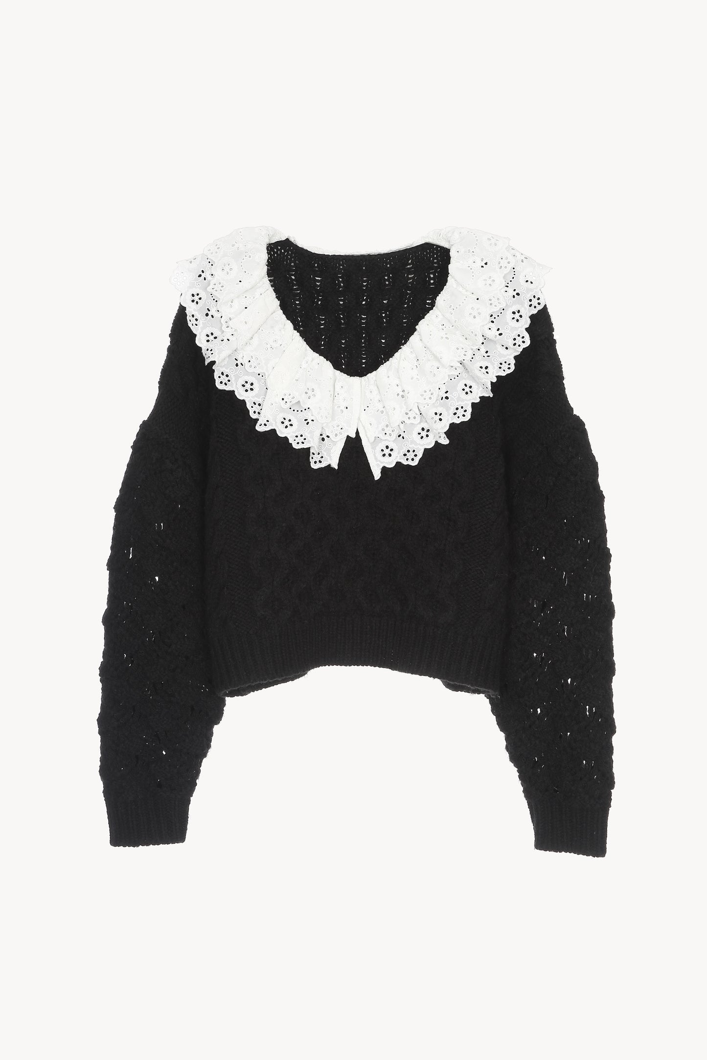 double lace cable knit