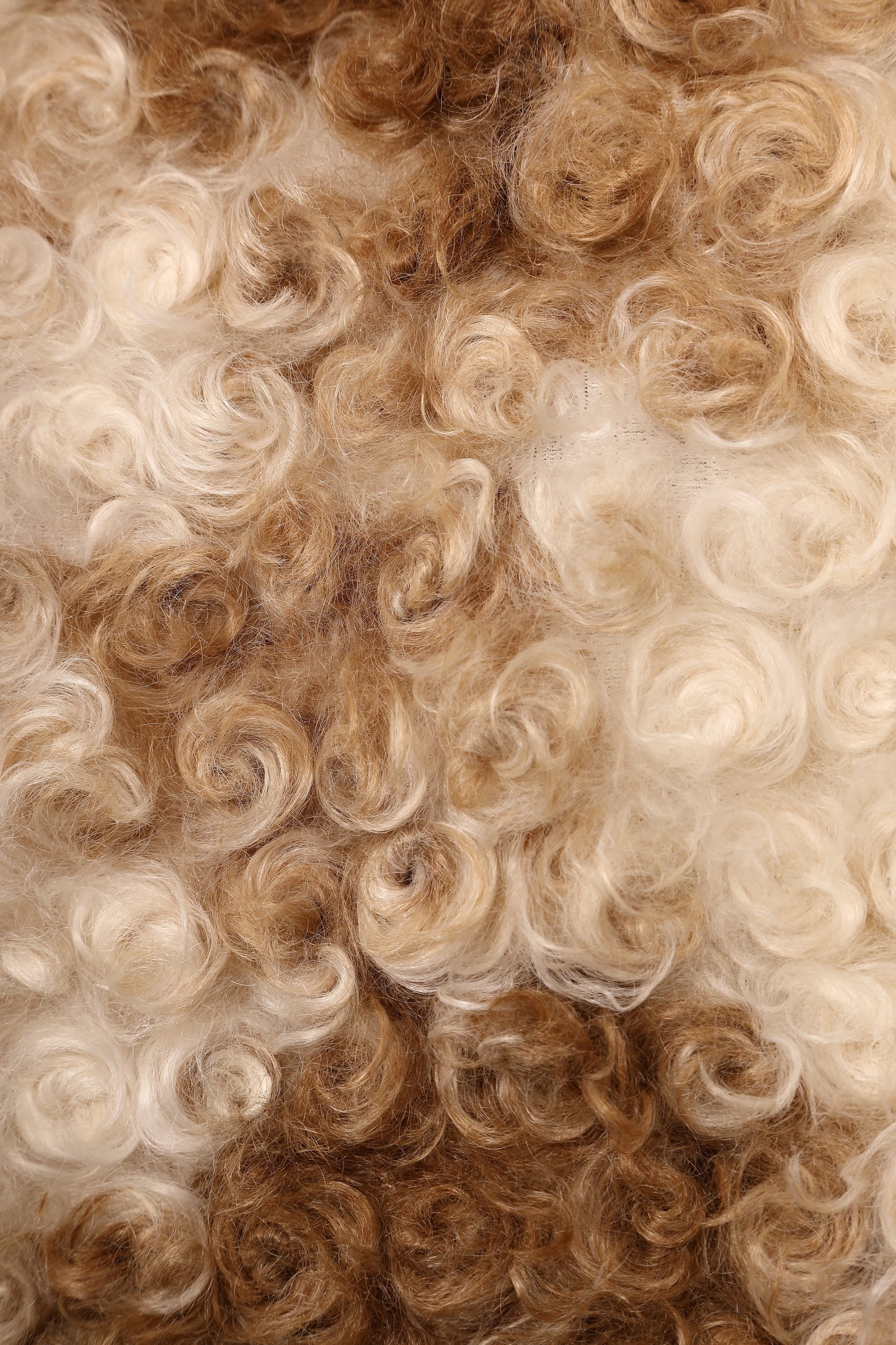 curly mix fur coat