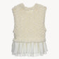 frill hand knit vest