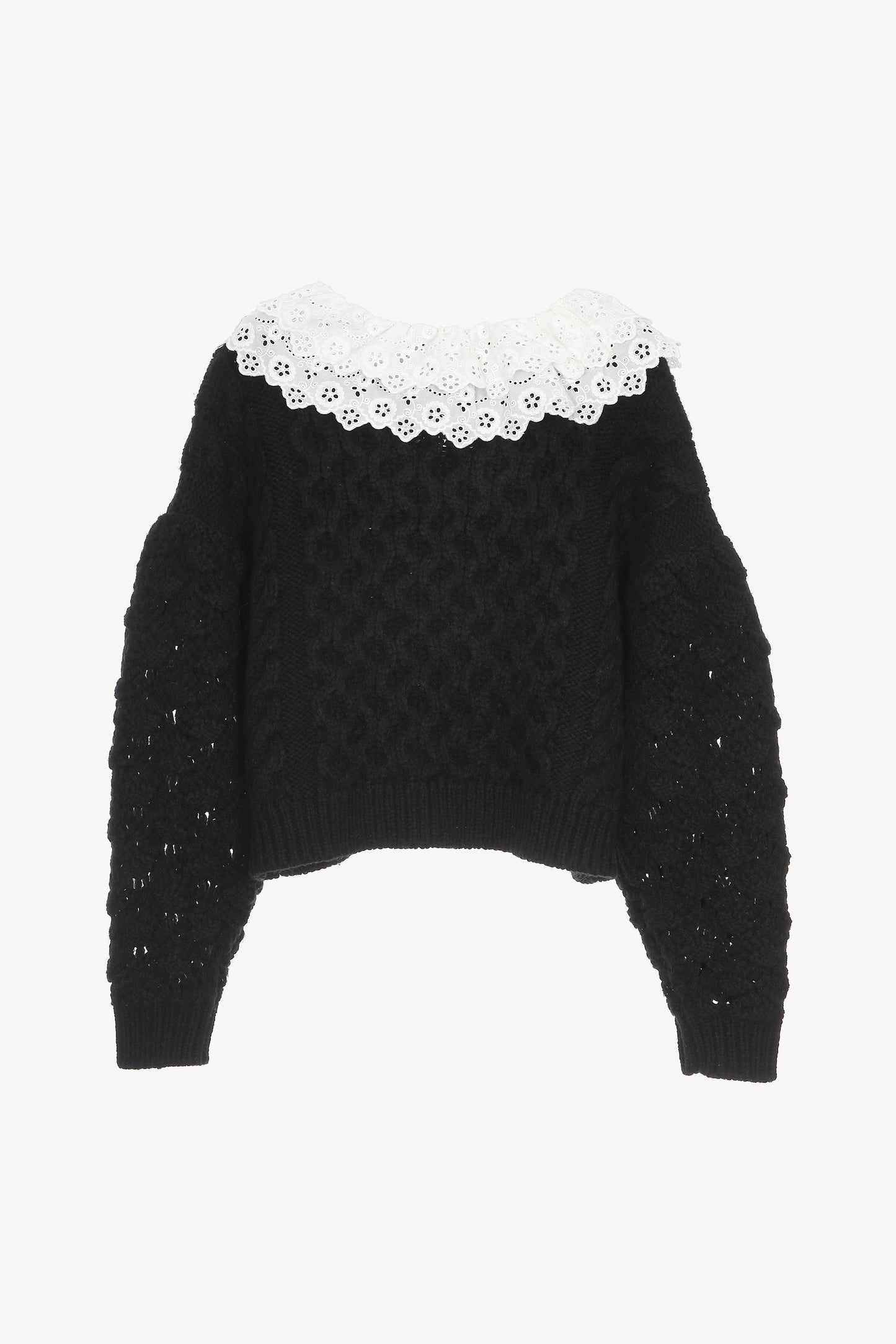 double lace cable knit