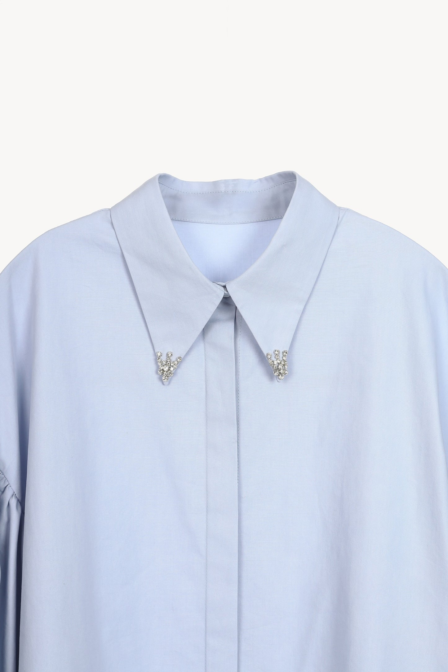 bijou collar volume shirt