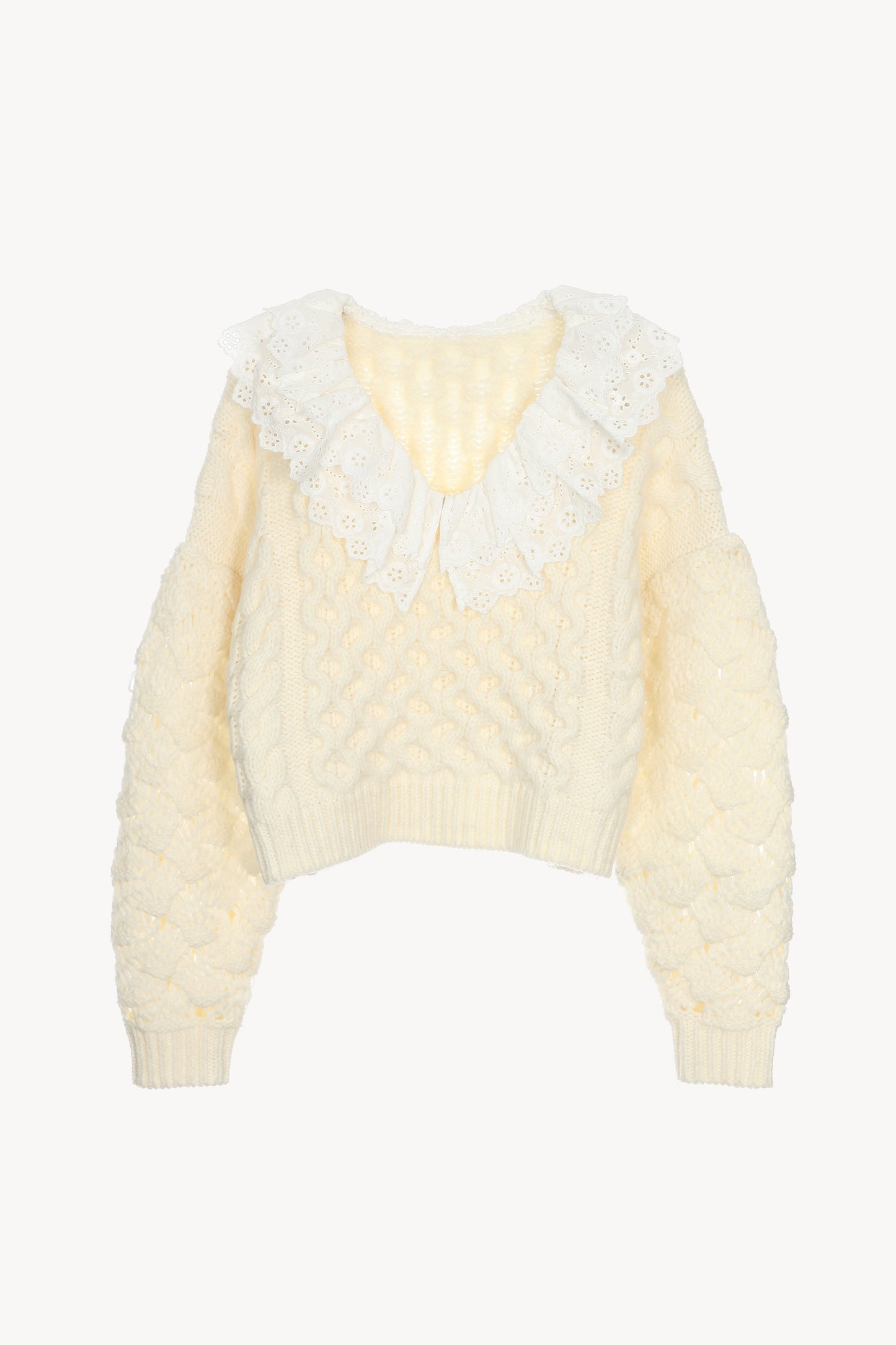 double lace cable knit