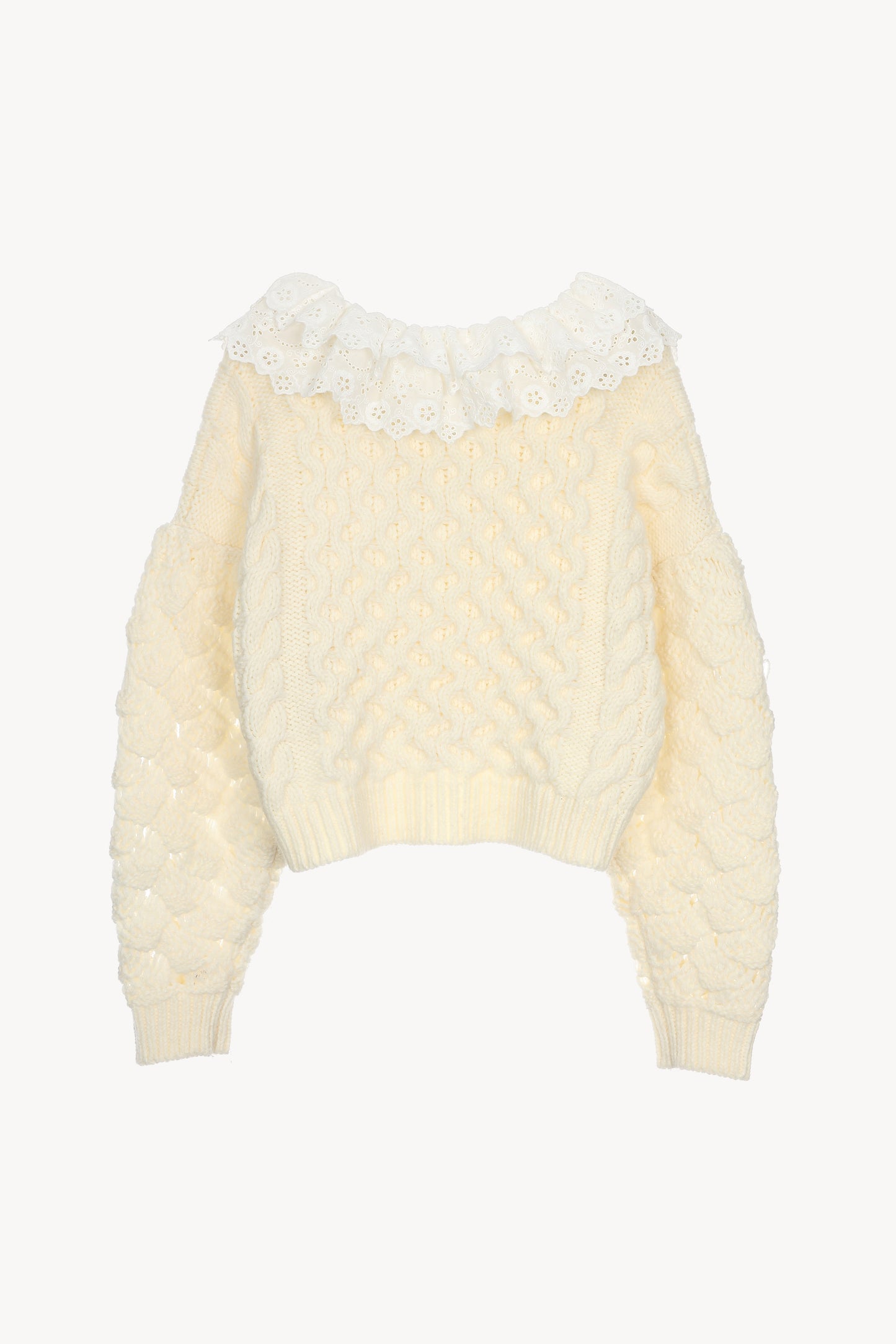 double lace cable knit