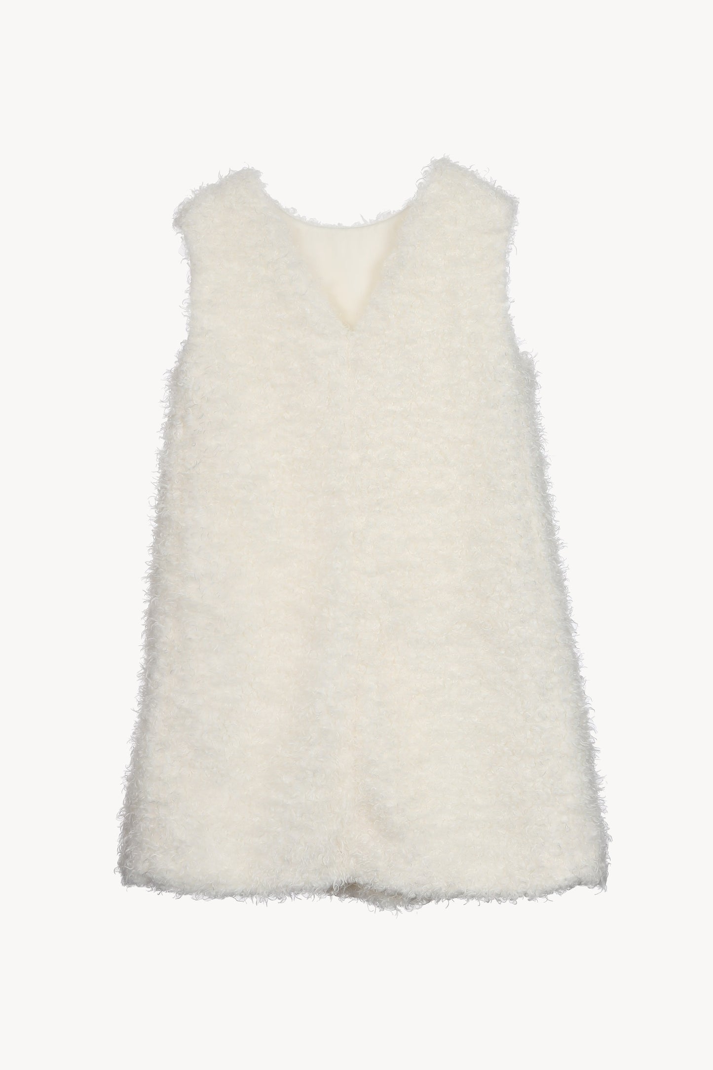 fur vest one-piece