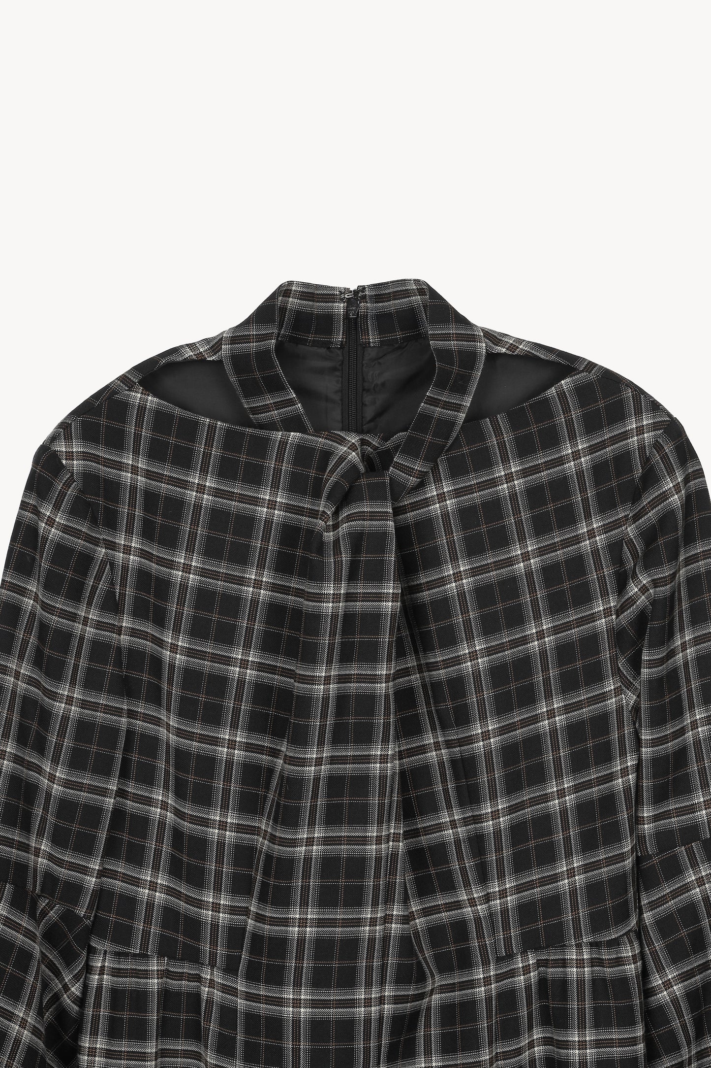 cross tuck check one-piece