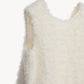 fur vest one-piece