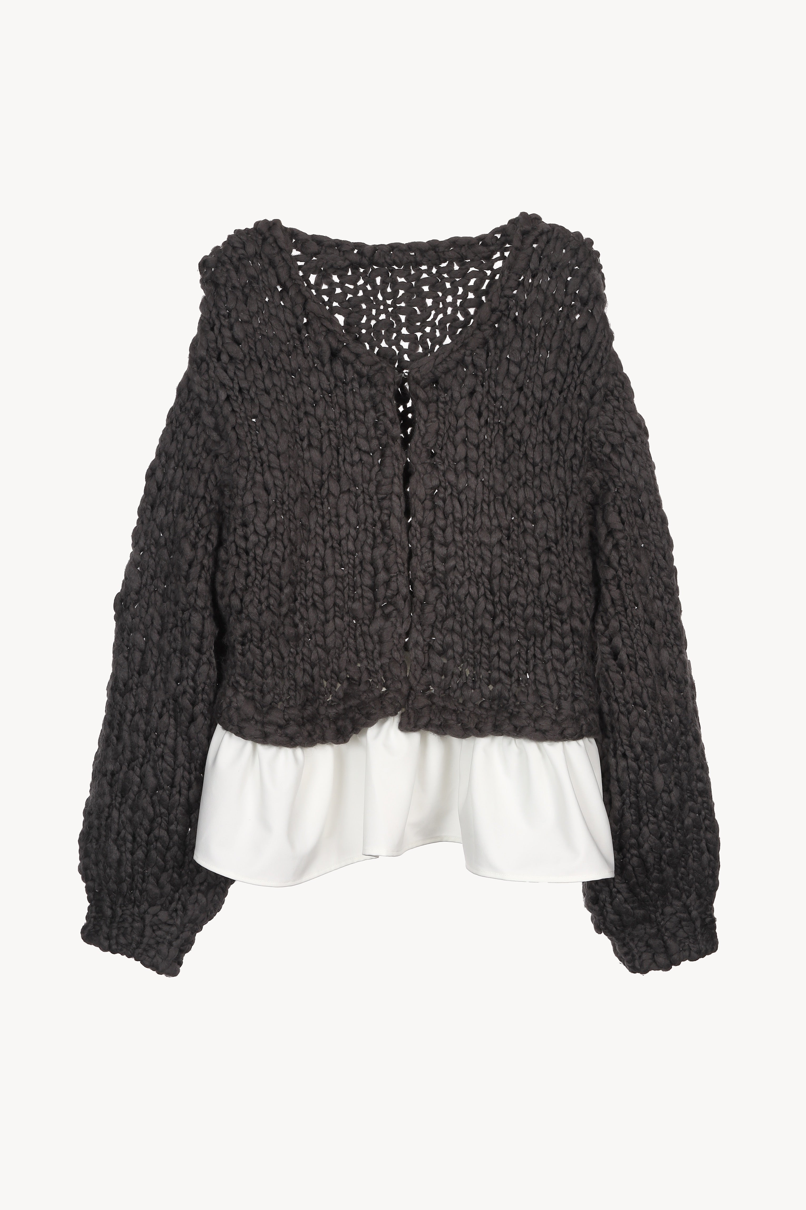 acka. エーシーケー　frill hand knit cardigan frill hand knit cardigan – Acka online store