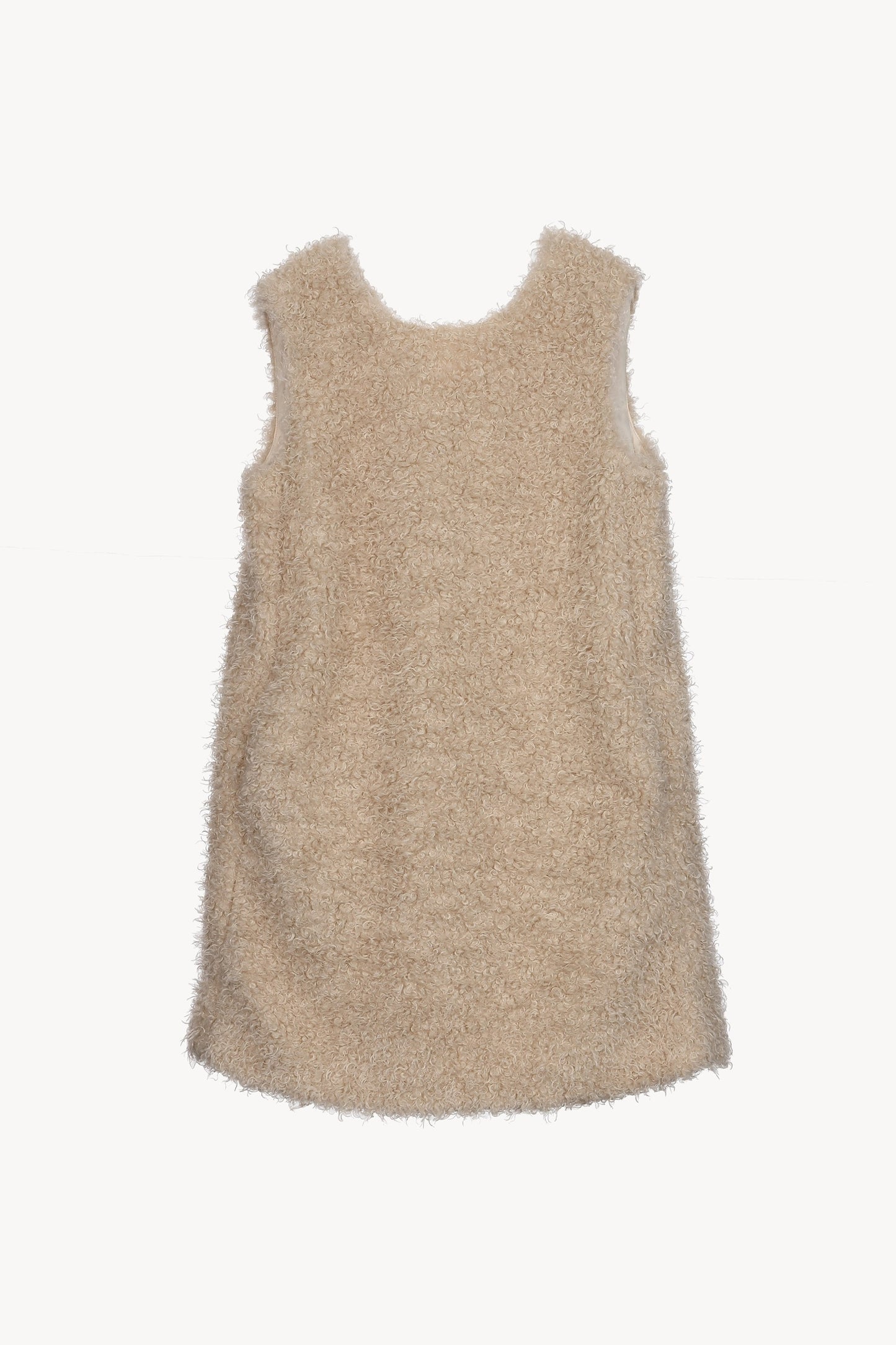 fur vest one-piece