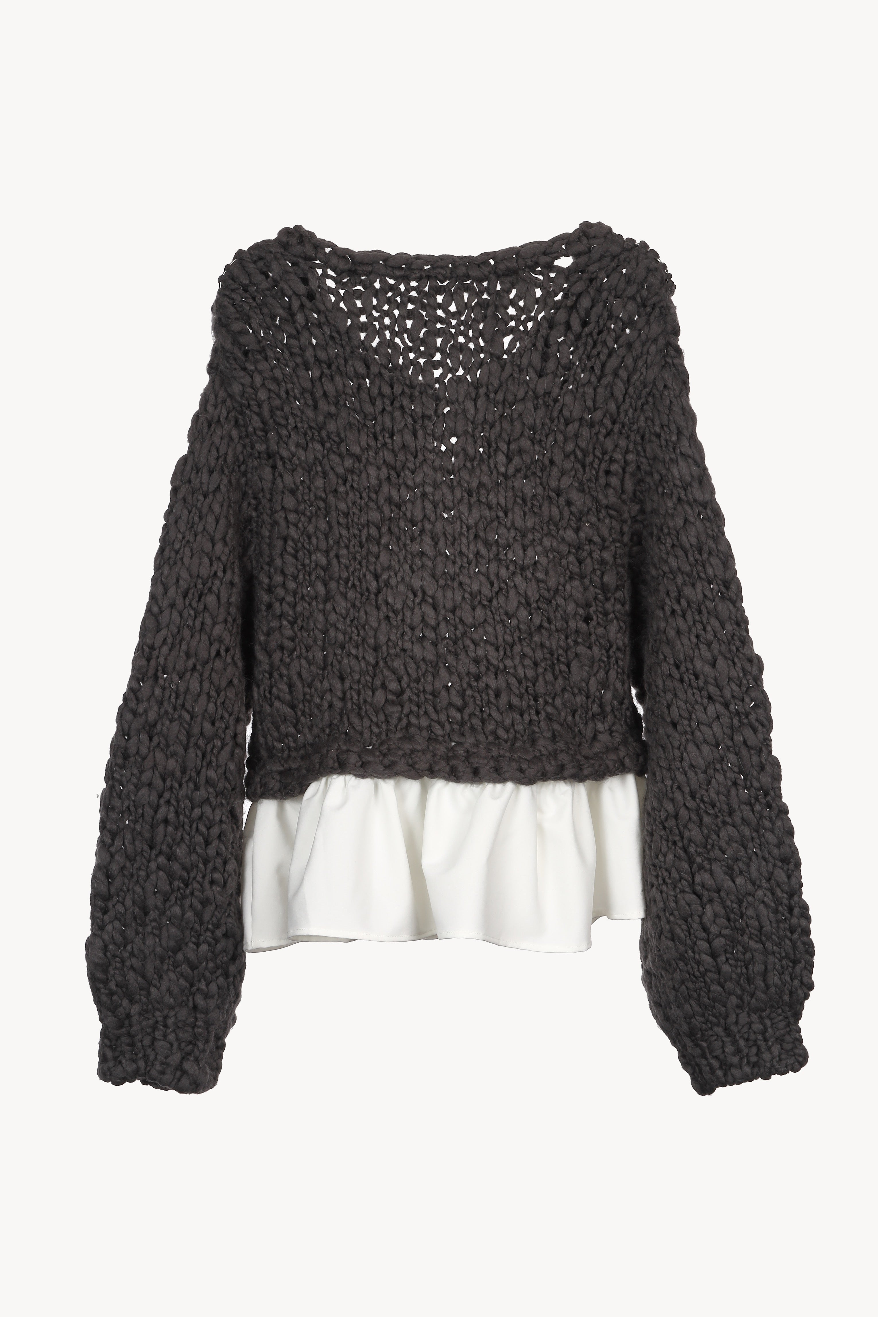 frill hand knit cardigan – Acka online store