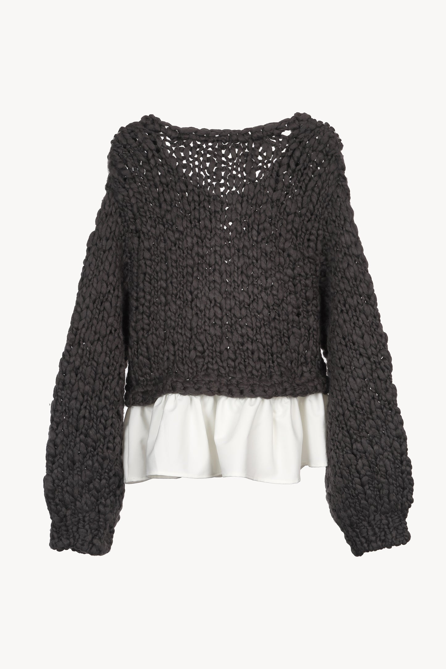 frill hand knit cardigan