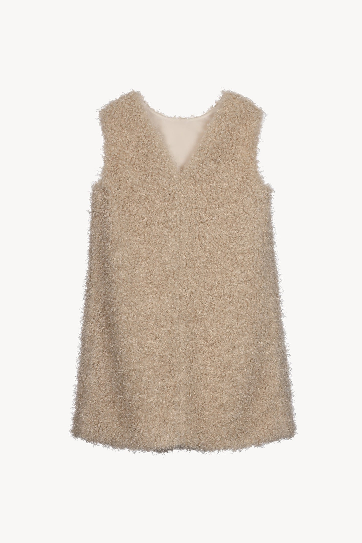 fur vest one-piece