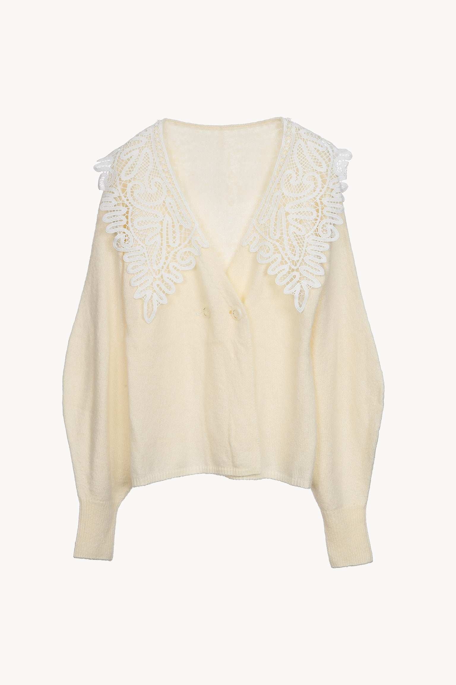 lace collar knit cardigan – Acka online store