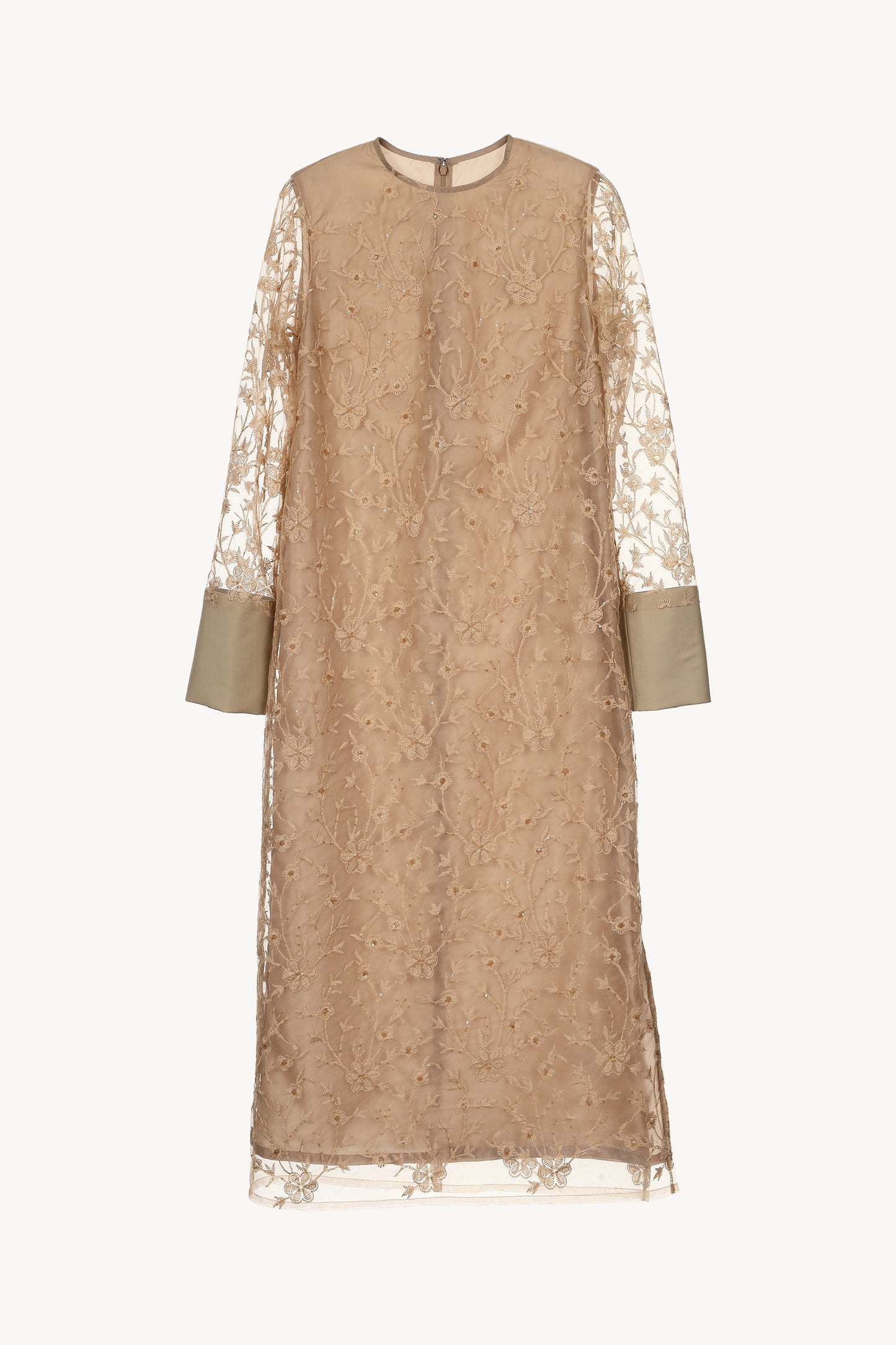 lace motif long dress