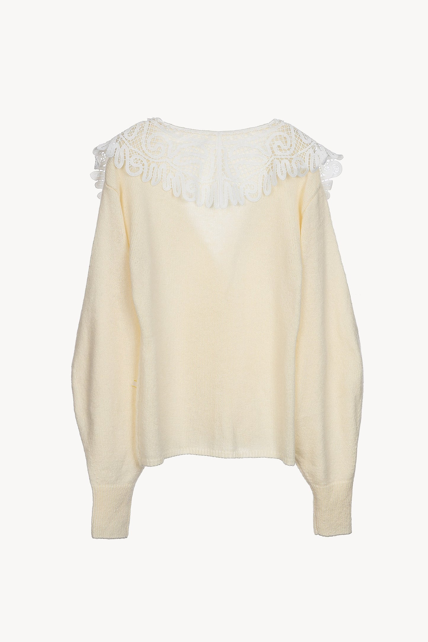 lace collar knit cardigan