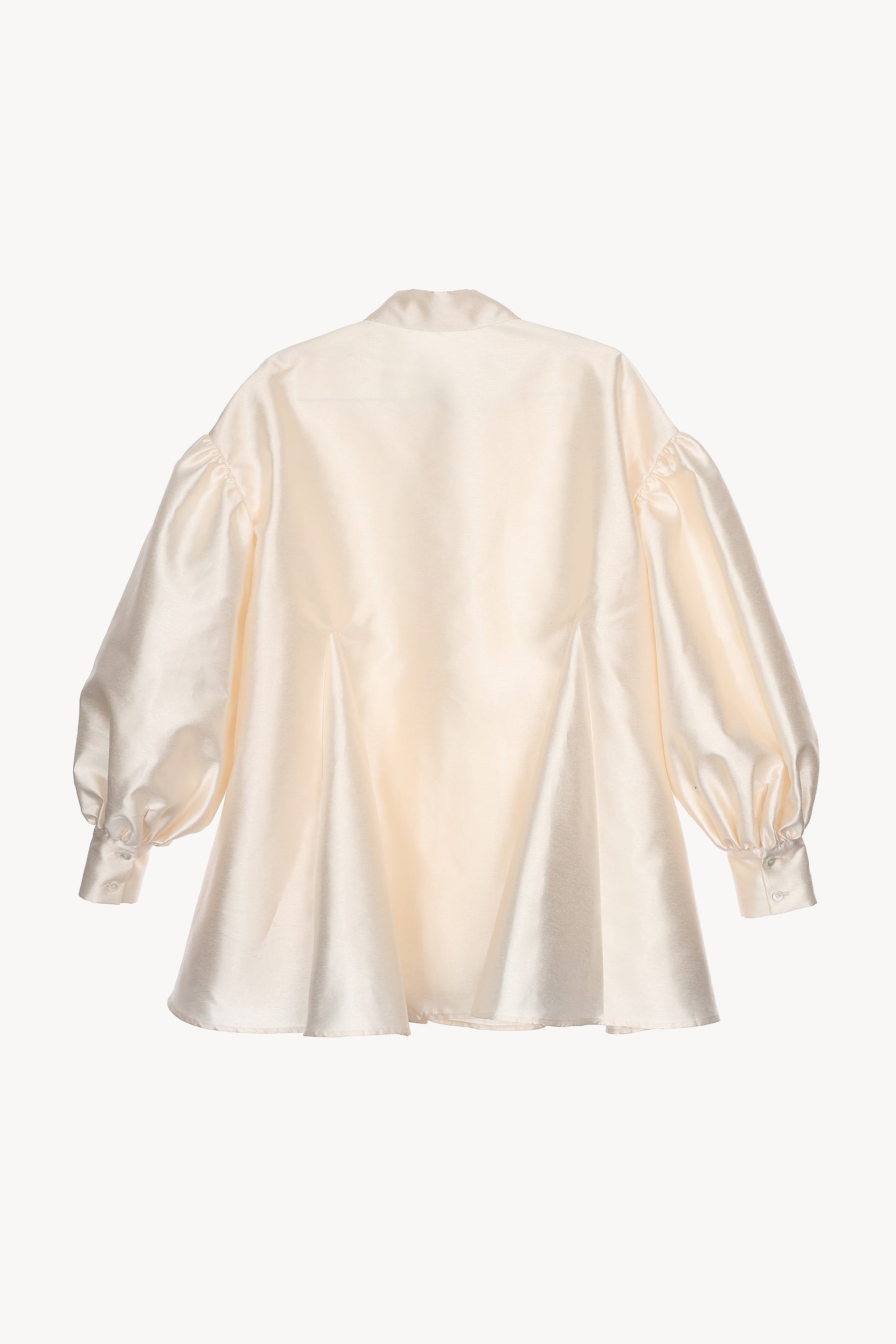 bijou satin puff blouse