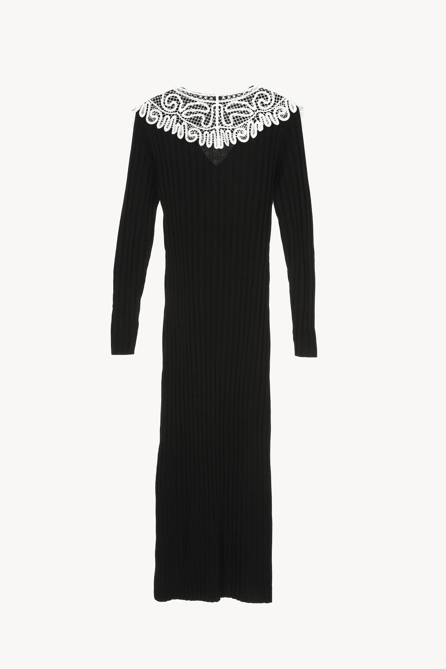 lace collar knit one-piece