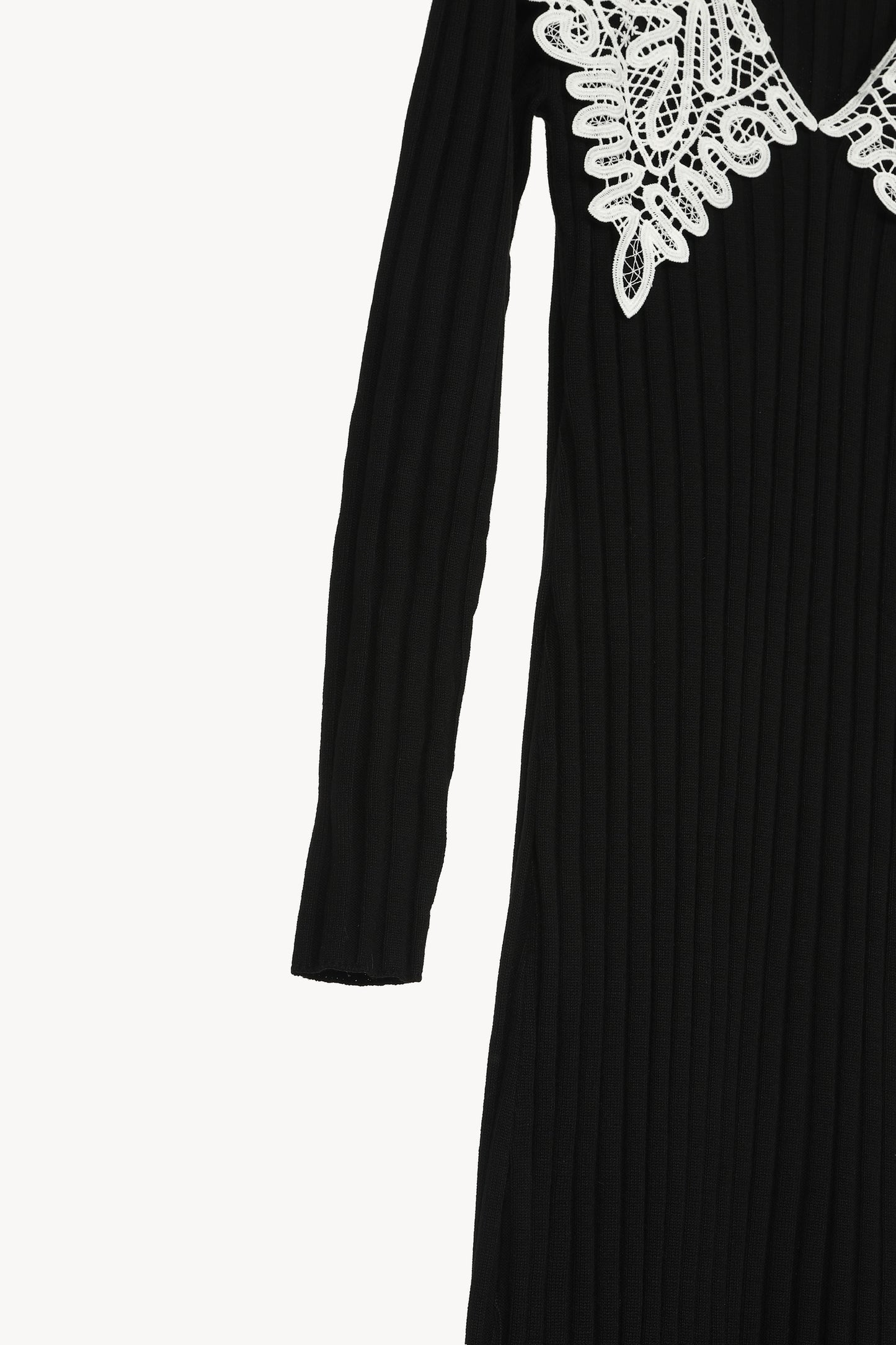 lace collar knit one-piece