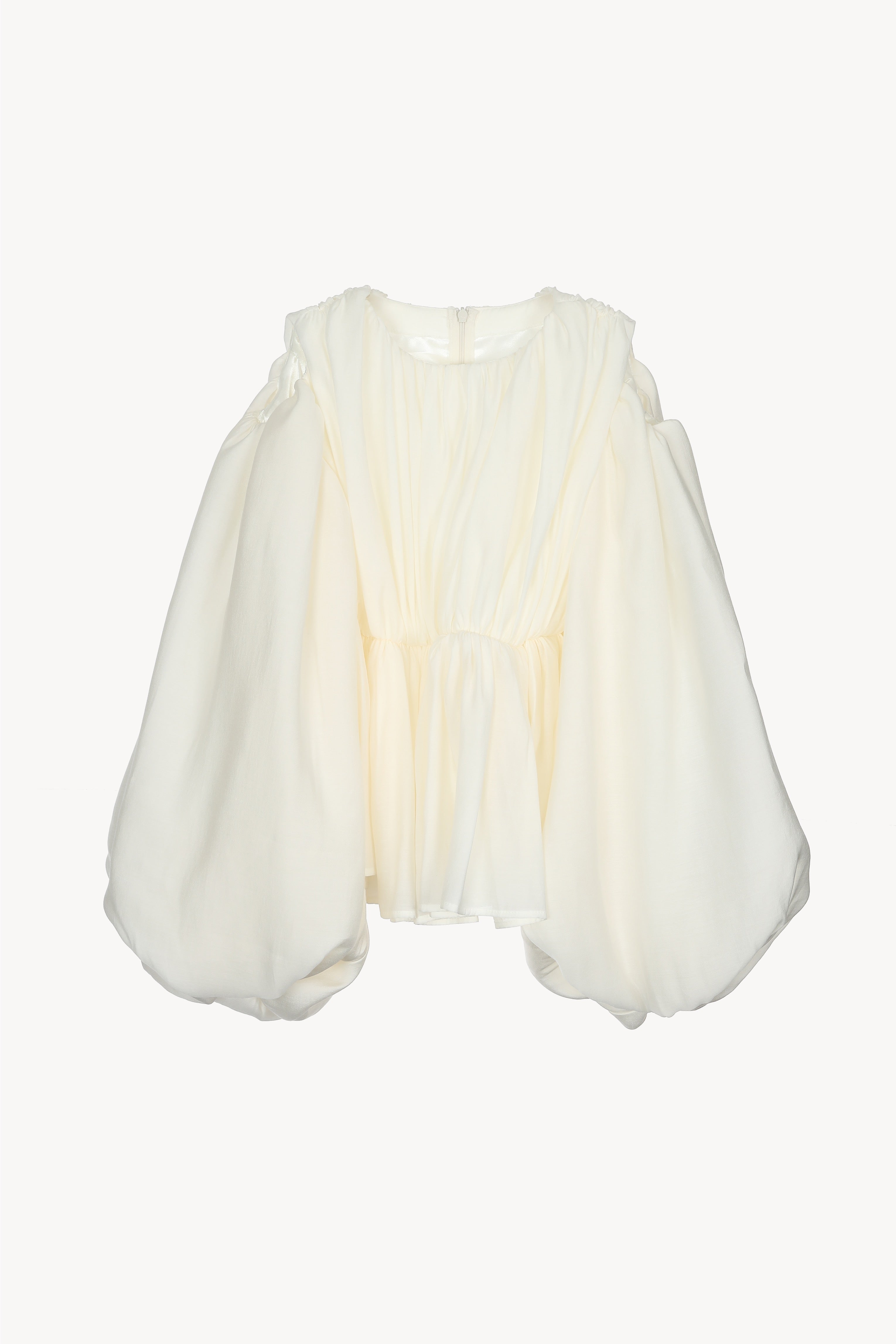 Acka. puffy gather blouse white Fサイズ　新品 tulle off shoulder blouse – Acka online store