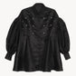 bijou satin puff blouse