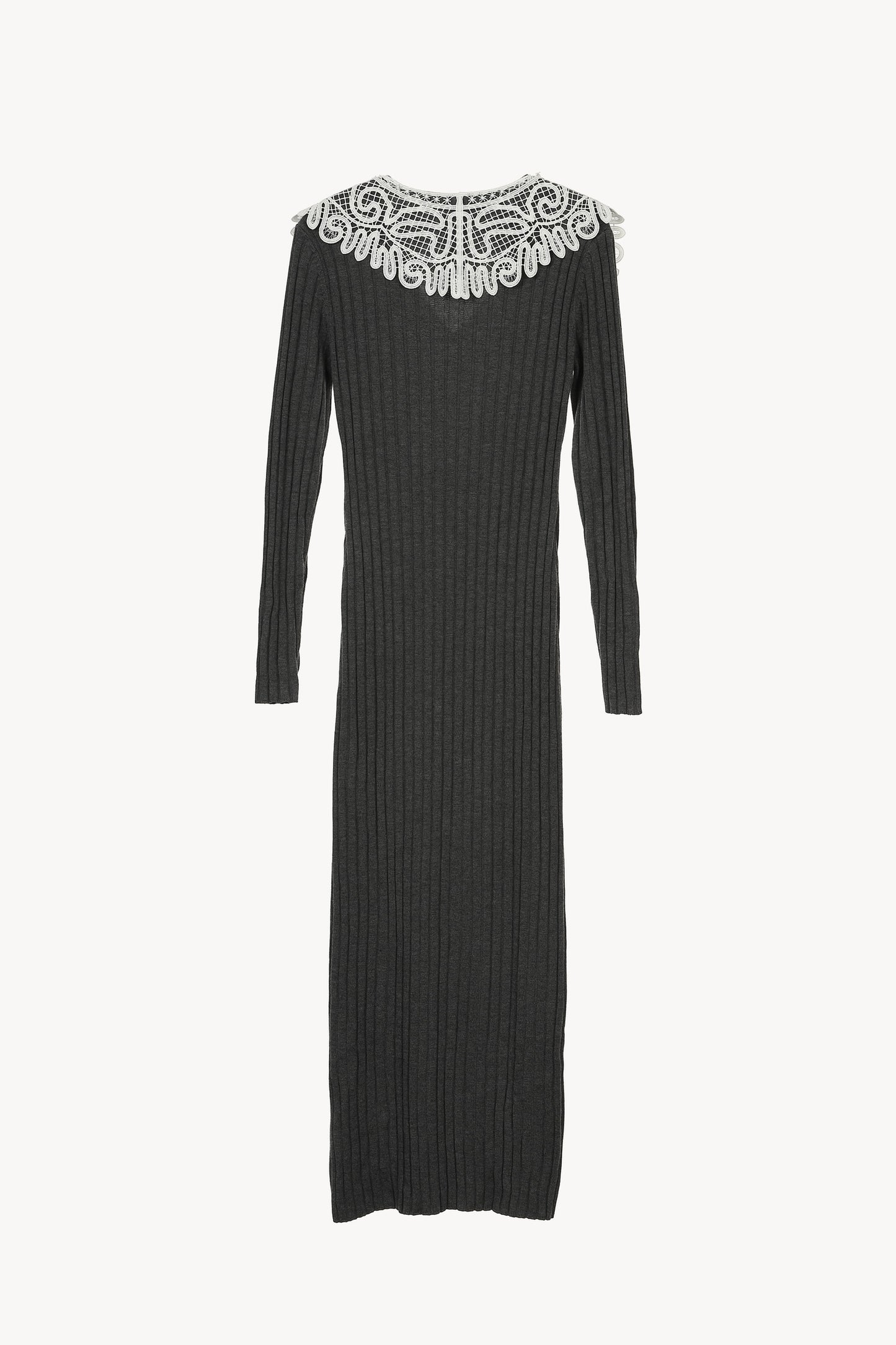 lace collar knit one-piece