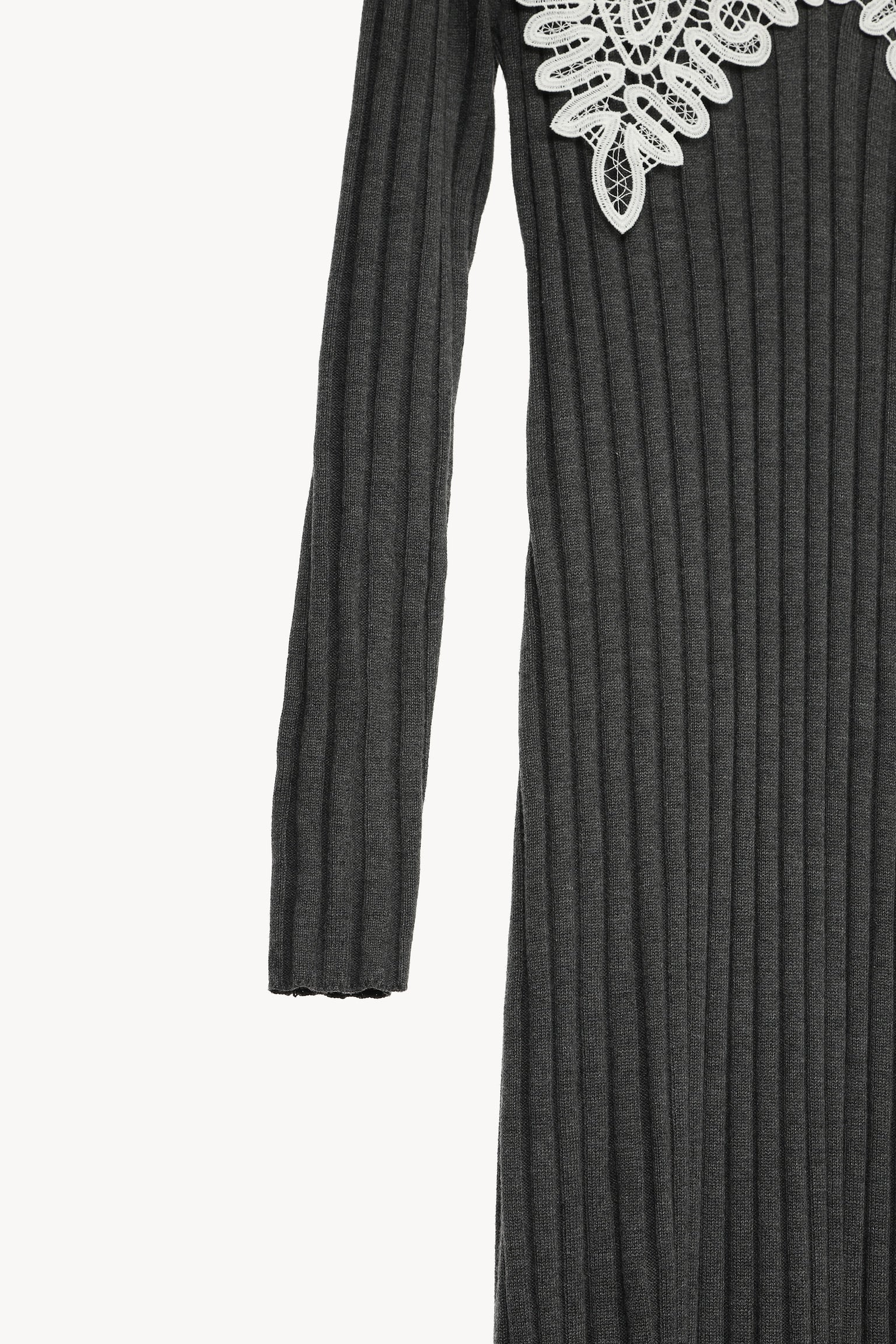 lace collar knit one-piece – Acka online store