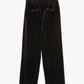 velvet straight pants