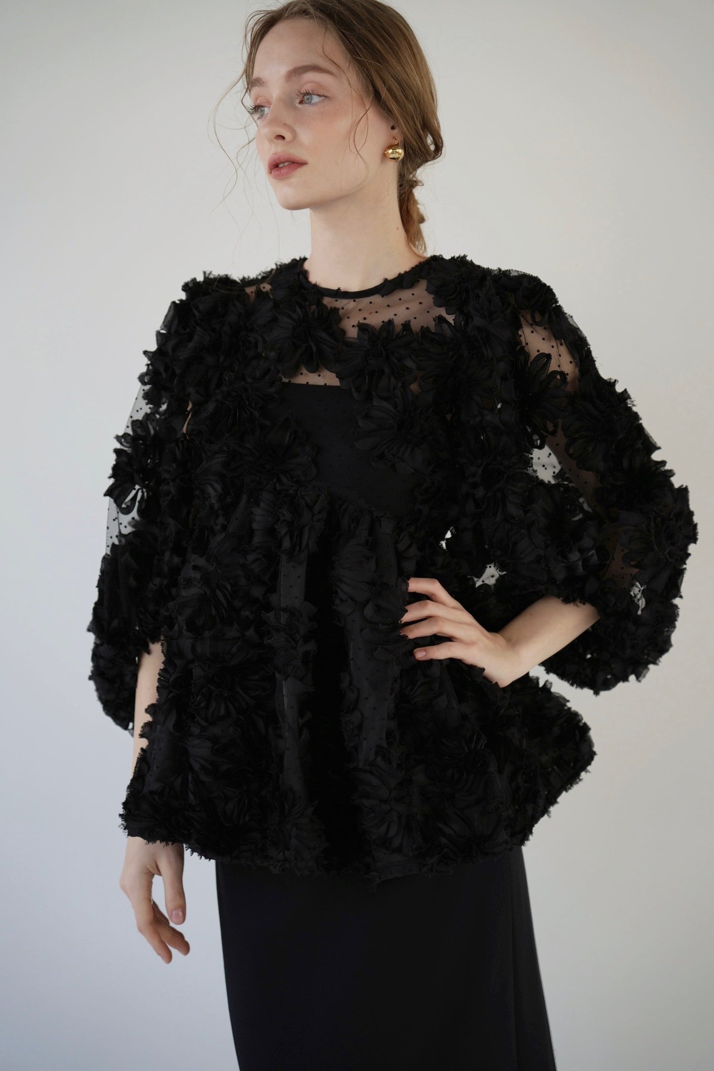 flower peplum blouse