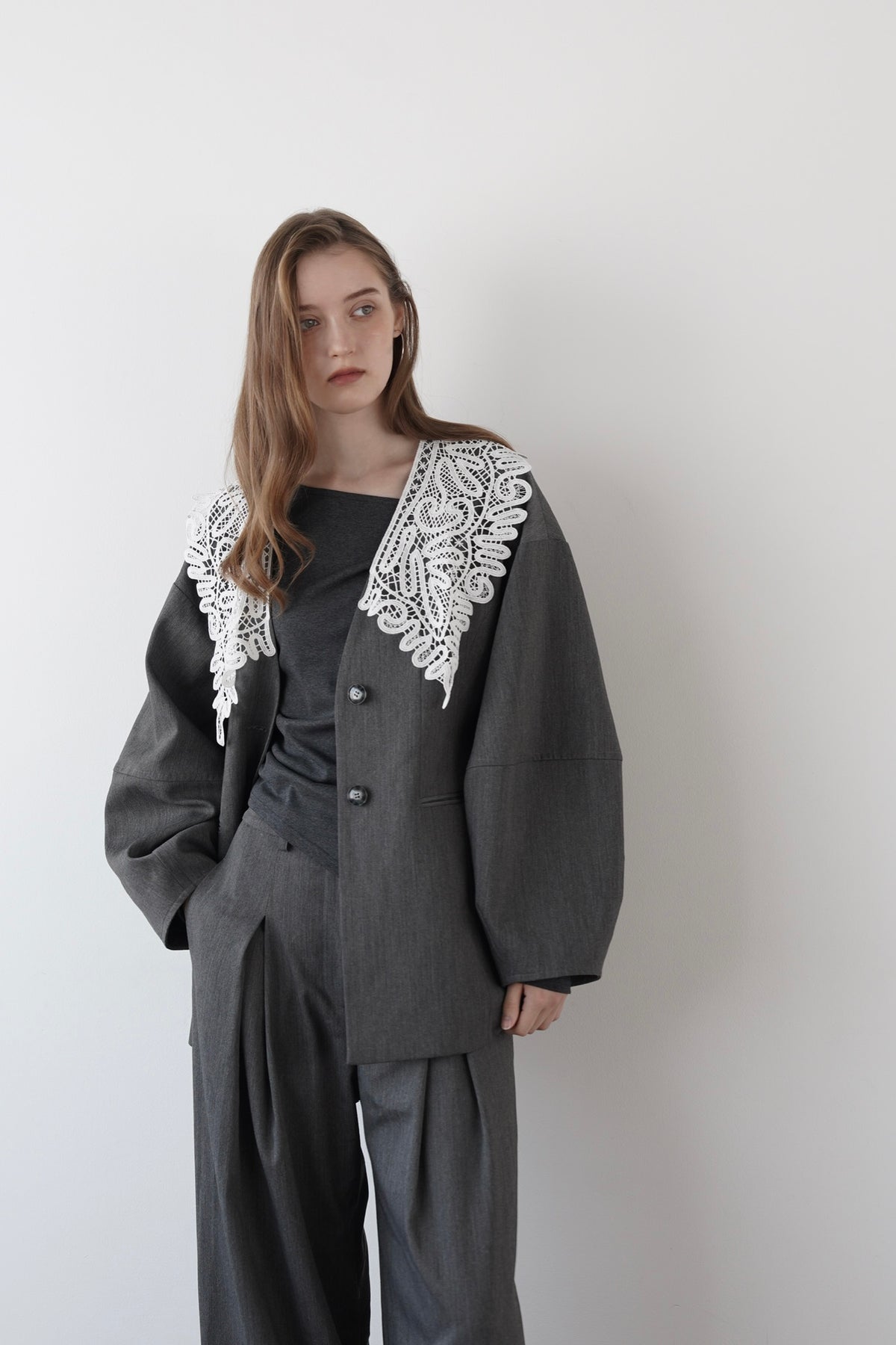 lace collar jacket